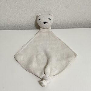 Pink Lemonade Knit Bear Security Blanket Lovey Lovie Blankie Cream